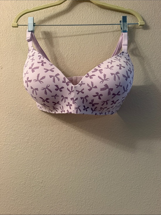 PINK Victoria's Secret Other - PINK Victoria's Secret Light Pink Bra with Mauve Bow Print never worn